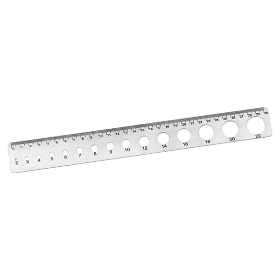 Geemin Professional Measurement Ruler Stainless Steel Construction Round Square Holes Error Release Technical Drafting Tool