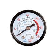 Geemin Professional Pressure Gauge Back Mount Hydraulic Pressure Gauge 0-180 PSI Metal