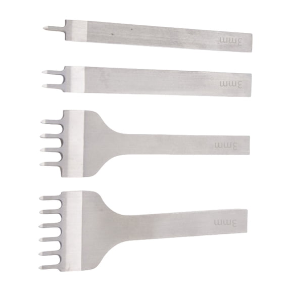 Geemin Professional Punching Chisel With Ergonomic NonSlip Handle For Long Crafting 3mm,4mm,5mm Spacing Prong Option