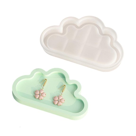 Geemin Resin Tray Mold Silicone Jewelry Tray Molds Cloud Shape Epoxy Resin Casting Mold