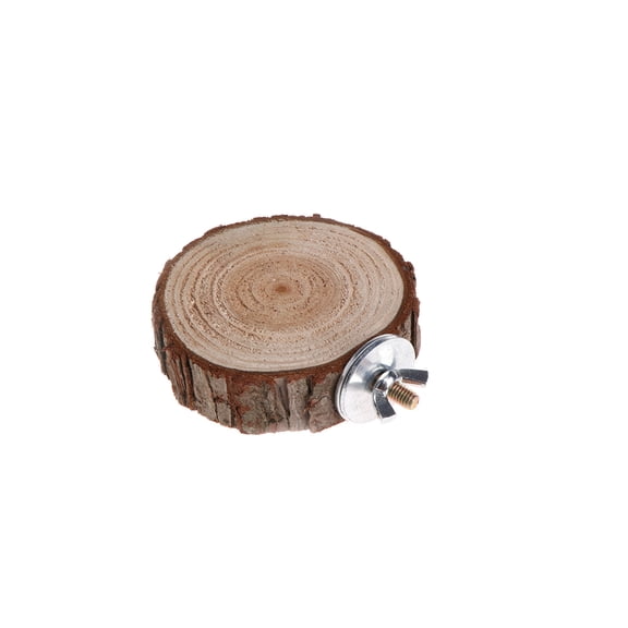Geemin Round Hamster Stand Platform Board Wood Perch Platform Bird Activity Playground for Small Pet Exercise for Play R