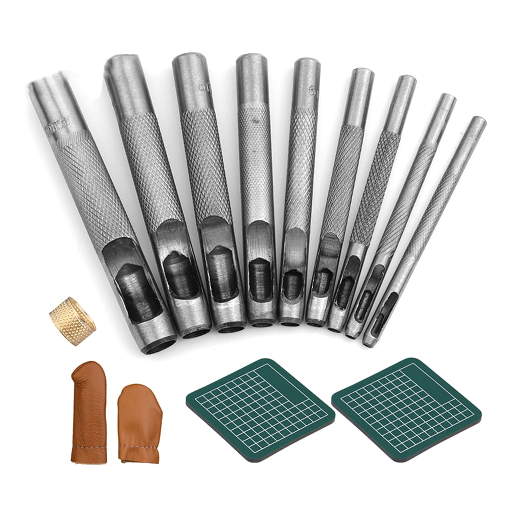 Geemin Round Hollow Punch Set Hole Punching Tool Hollow Punch Set for Fabric