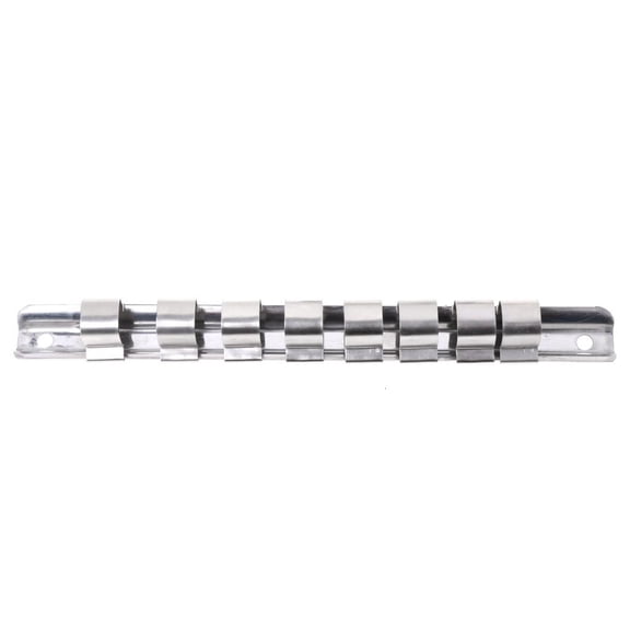 Geemin Socket Rack Holder 1/4" 3/8" 1/2" with 8 Clips On Rail Tool Organizer Storage
