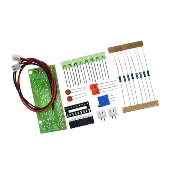 Geemin Sound Level Indicator Electronics Soldering Set 10LED Sound Spectrum Analyzers for DIY Sound Equipment Signal Monitoring