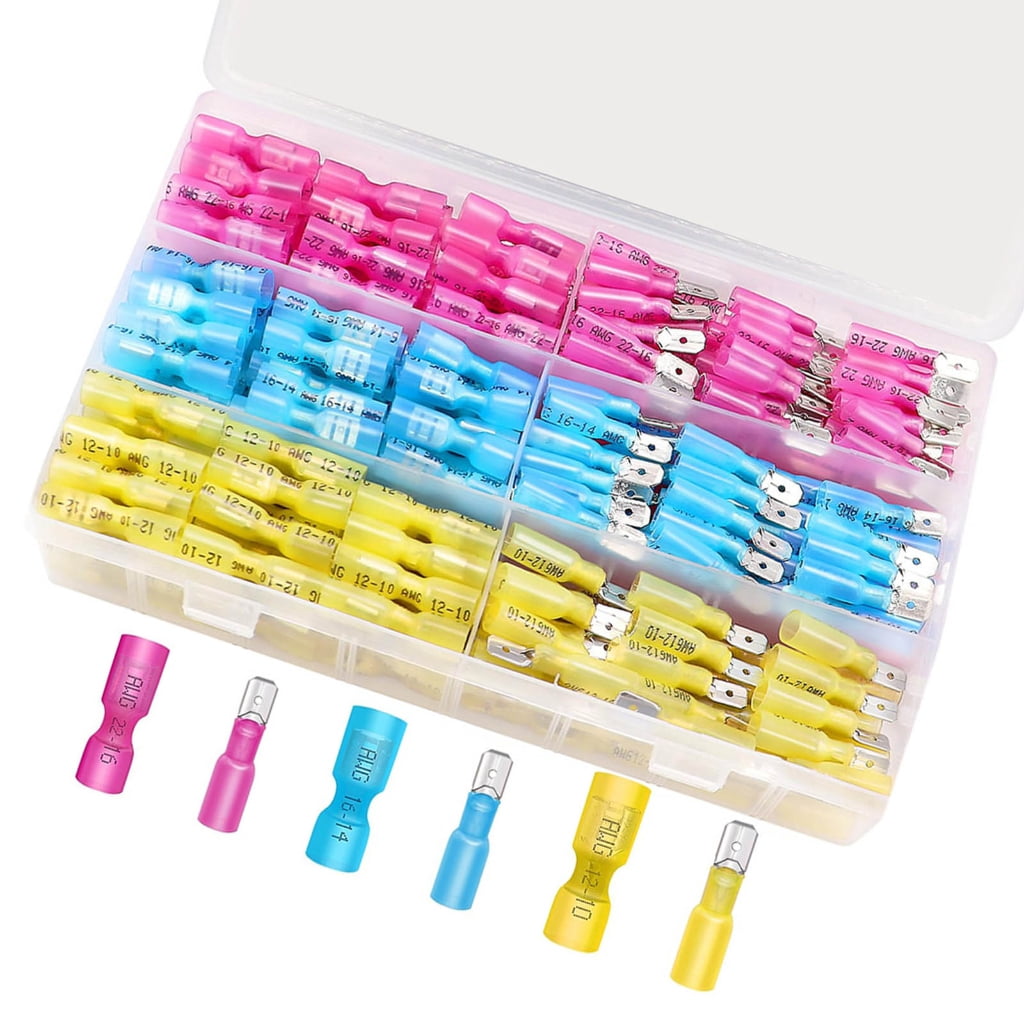 Geemin Spades Wire Terminals with Heat Shrink Insulation Sleeve Electrical Terminals set