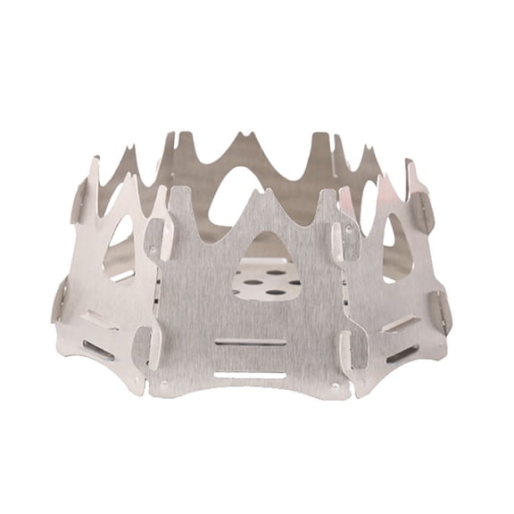 Geemin Stainless Steel Folding Wood Stove Portable Backpacking Camping Stove Outdoor Wood Burning Stove with Storage Pouch