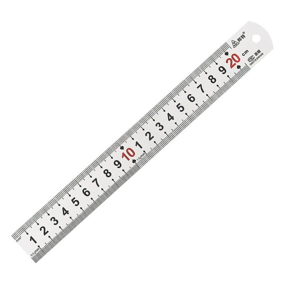 Geemin Stainless Steel Ruler Set with Inch & Metric Graduation Double Sided Metal Ruler