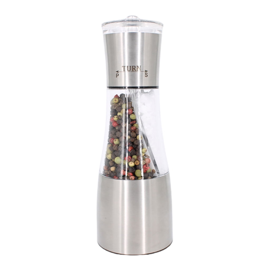 Geemin Stainless Steel Salt Pepper Grinder Set Shaker Adjustable Coarseness Refillable