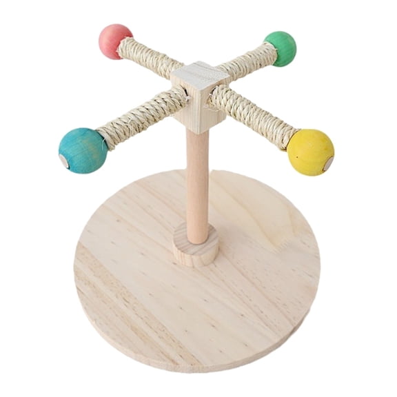 Geemin Sturdy Wood Bird Perch With Spin Feature for Active Parakeets Daily Use