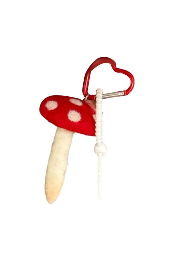 Stylish Felt Mushroom Keychain In Delightful and Portable Accessory for Keys or Bags Craft With Sturdy Felt Materials