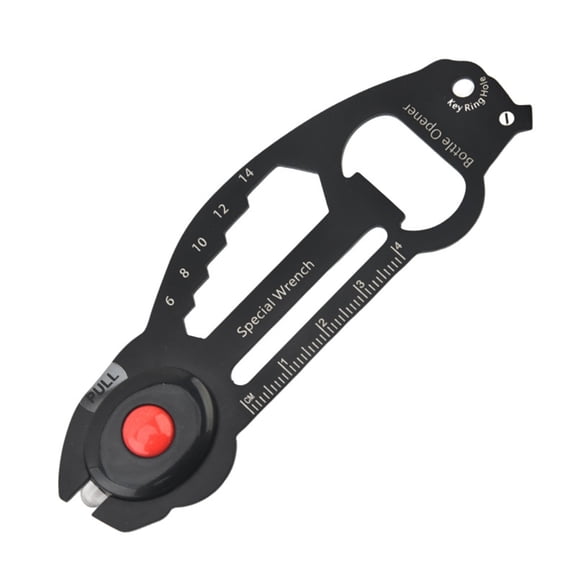 Geemin Thin Credit Card Sized Stainless Steel Multi Tool Includes Bottle Opener Screwdriver Ruler Key For Outdoor Survivale