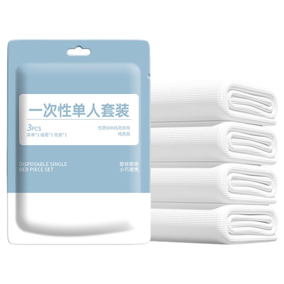 Geemin Travel Disposable Bed Sheet Thickened NonWoven Bed And Pillow Cover Set For Hotel Use Ensuring Clean Comfortable Stay