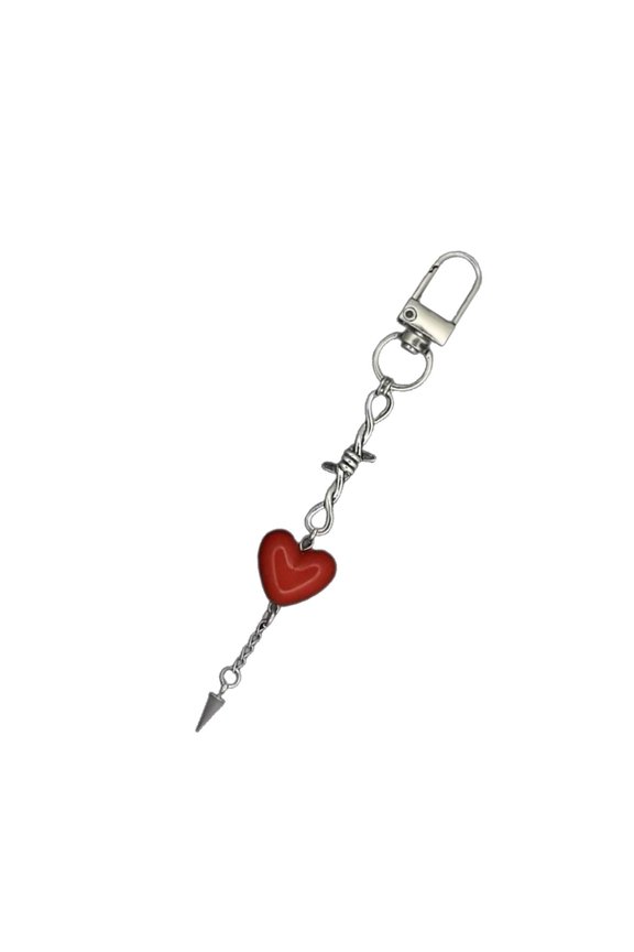 Trendy Heart Star Designs Keychain Modern Resin Metal Accessory