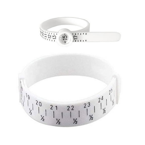 Geemin US Ring Sizer Measuring Gauge,1-17 US Rings Size,Plastic Finger Sizing Measure Tool, Reusable,