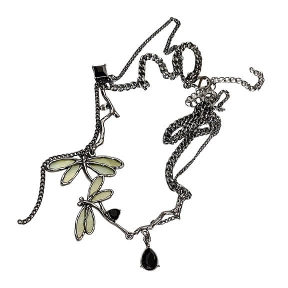 Geemin Unique Dragonflys Necklace Sweet Yet Edgy Clavicle Chain Fashionable Accessory