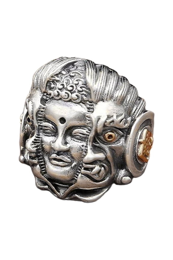 Unique Open Adjustable Rings Buddhas and Devil Rings Adjustable Jewelry Adorment