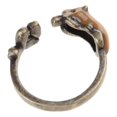 thumbnail image 1 of Geemin Unique Rings Squirrel Melon Open Rings Adjustable Finger Rings, 1 of 12