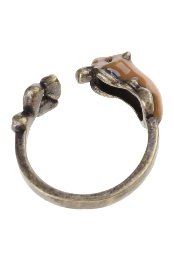 Unique Rings Squirrel Melon Open Rings Adjustable Finger Rings