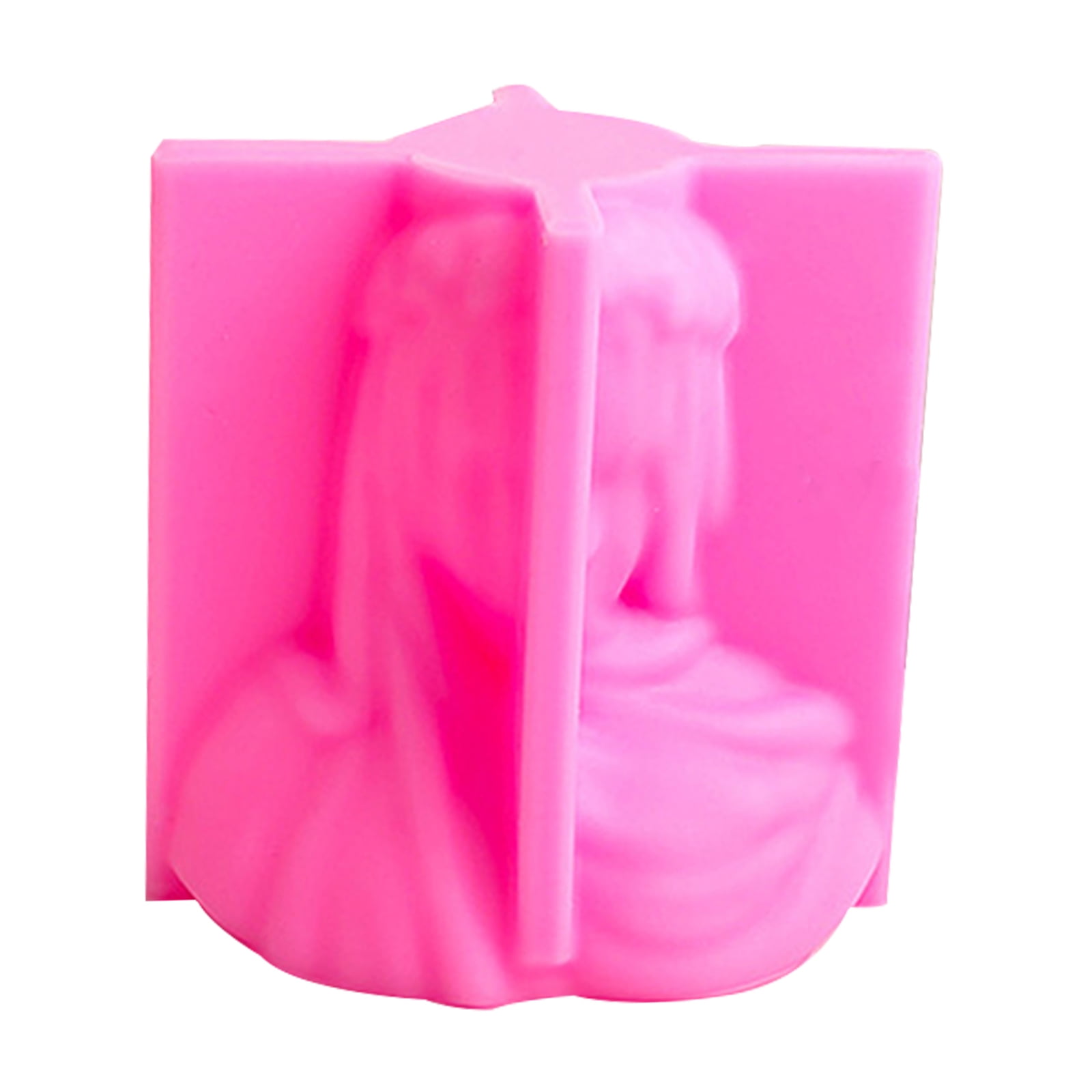 Geemin Veiled Silicone Candle Mould Female Bride Antique Bust Statue Sculpture Body Mold Art Decor Plaster Soap Making Mould