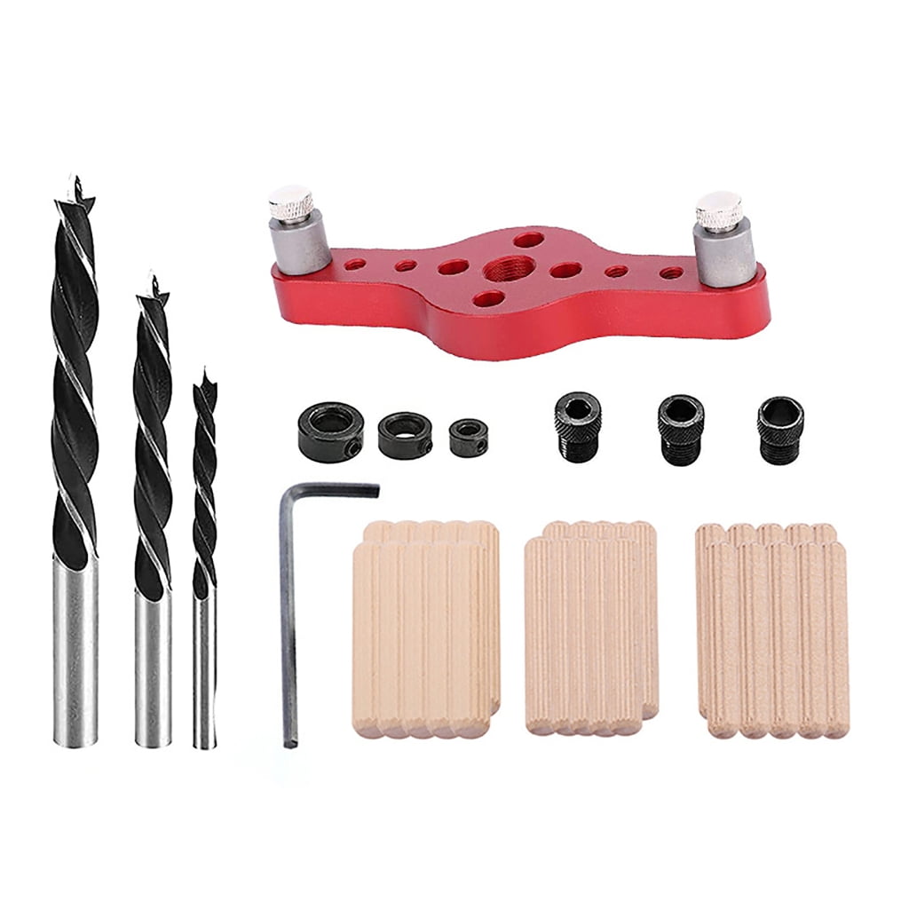 Geemin Vertical Pocket Hole Drilling Jig Woodworking Dowelling Jig Locator Wood Dowel