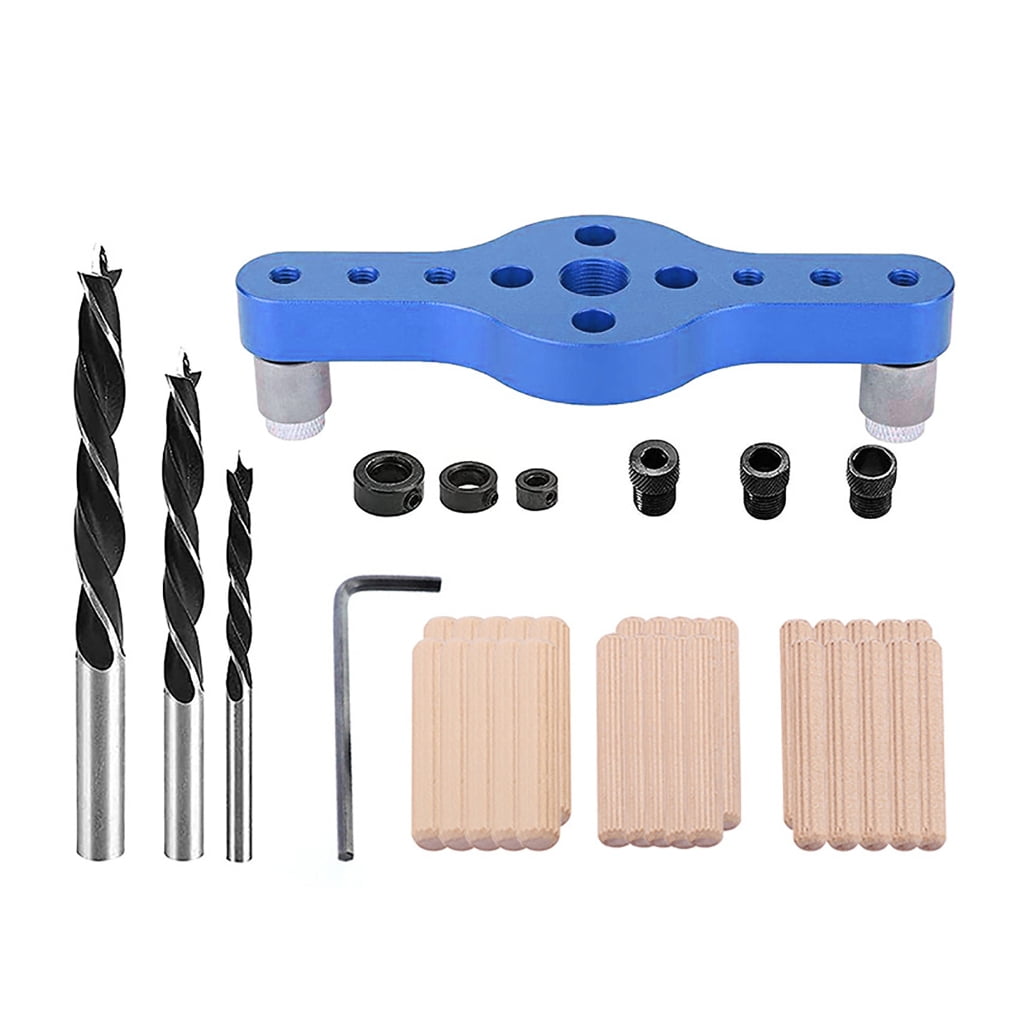 Geemin Vertical Pocket Hole Drilling Jig Woodworking Dowelling Jig Locator Wood Dowel