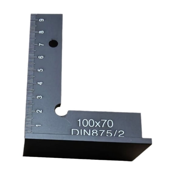 Geemin Woodworking Ruler Measuring Tool 90 Degree Ruler Aluminium Square with Seat Right Angles Positioning Block Layout Tool