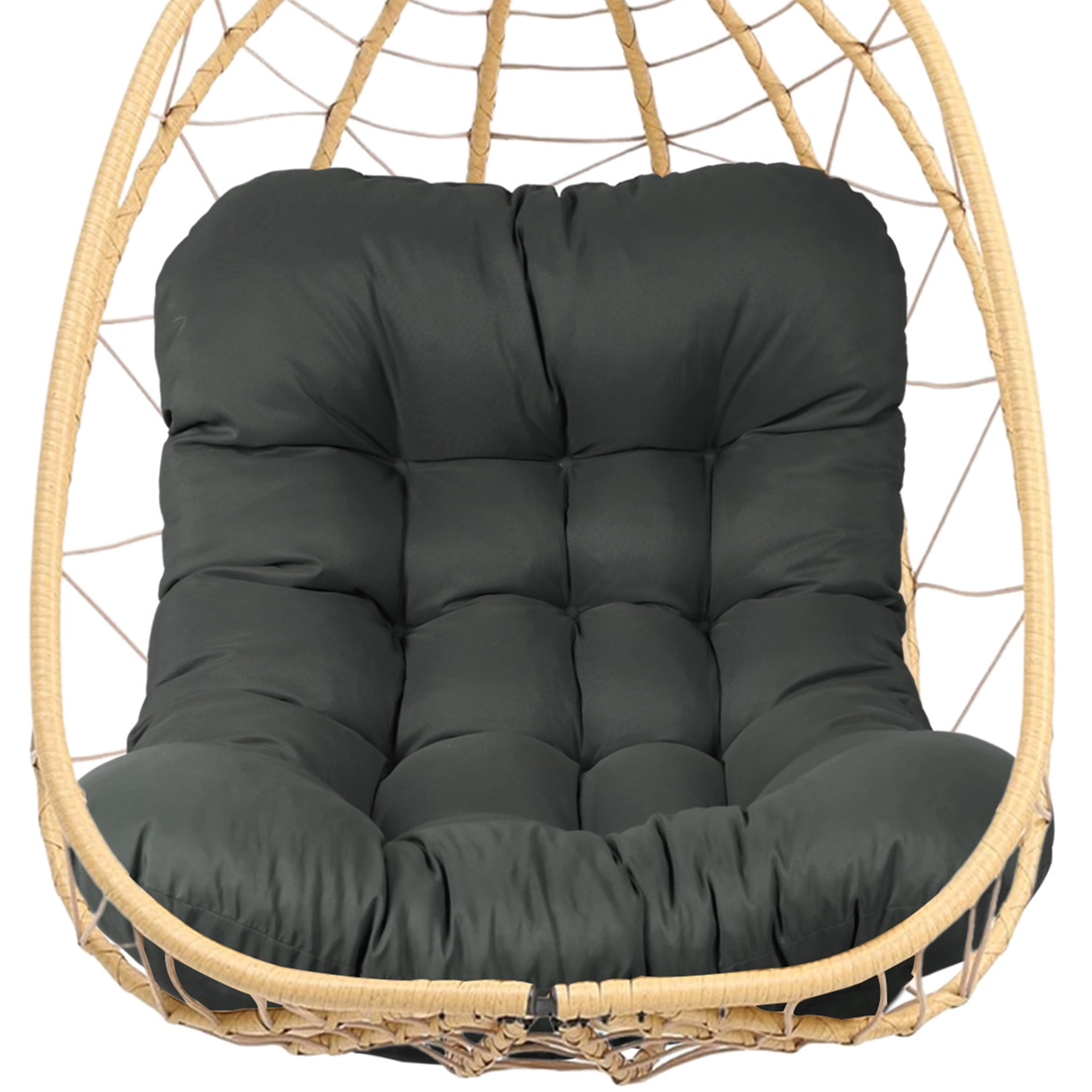 Geemuslly Egg Chair Cushion Replacement, 7.8 inchThickened Outdoor Hanging Chair Seat Pad , Waterproof Swing Basket Chair Cushion for Patio or Garden (Only Cushion)