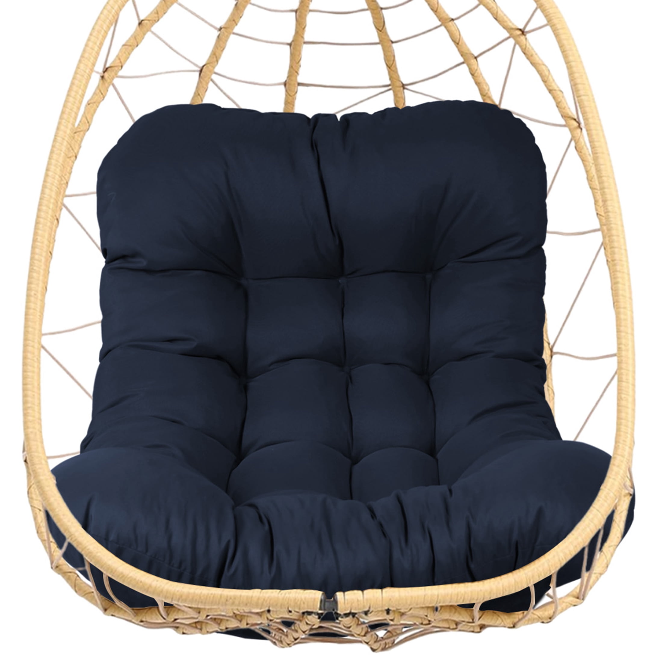 Geemuslly Egg Chair Cushion Replacement, 7.8 inchThickened Outdoor Hanging Chair Seat Pad , Waterproof Swing Basket Chair Cushion for Patio or Garden (Only Cushion)