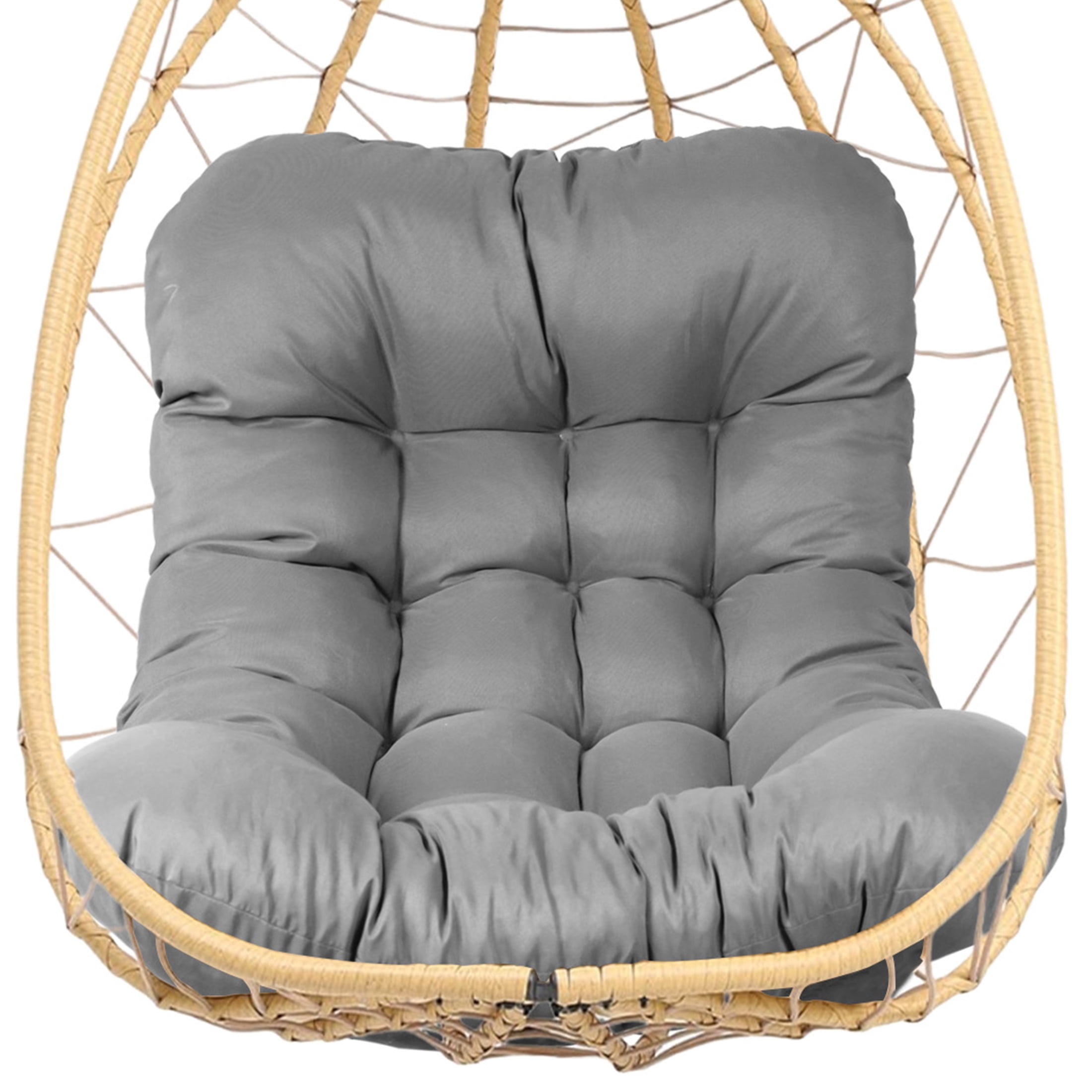 Geemuslly Egg Chair Cushion Replacement, 7.8 inchThickened Outdoor Hanging Chair Seat Pad , Waterproof Swing Basket Chair Cushion for Patio or Garden (Only Cushion)