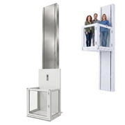 Geemuslly Luxury Electric Hydraulic Lift Platform - 1800 lbs Capacity, 19ft Height - Ultra-Quiet Motor, Anti-Pinch Safety Sensor, Stainless Steel & Glass Enclosure - Stable Indoor Home Elevator