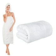 Geemuslly Bath Towels 21x48 Inch, Cotton Towel for Bathroom, Hotel, Gym, Spa, Soft Extra Absorbent Quick Dry, White , 1Pcs