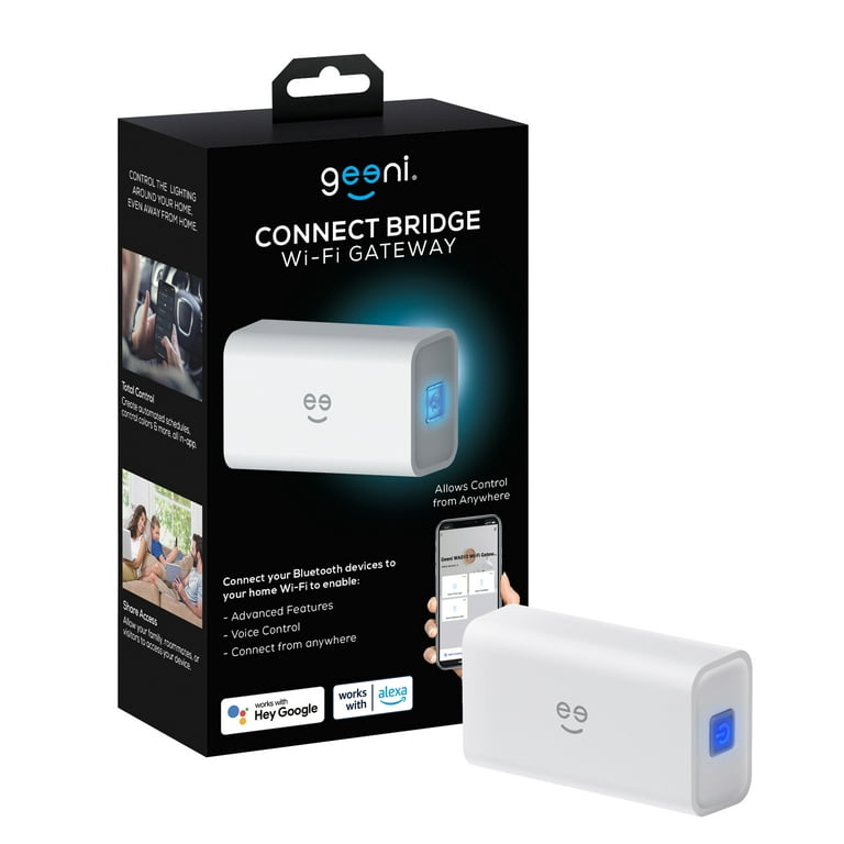 Geeni Connect Bridge Wi-Fi Bluetooth Gateway Hub, Works with Smart Life App  and Tuya, Voice Control, Compatible with Alexa and Google Home Assistant