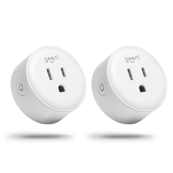 Geeni DOT Smart Wi-Fi Outlet Plug, White, (2 Pack) - No Hub Required - Works with Alexa and Google Assistant, Requires 2.4 GHz Wi-Fi
