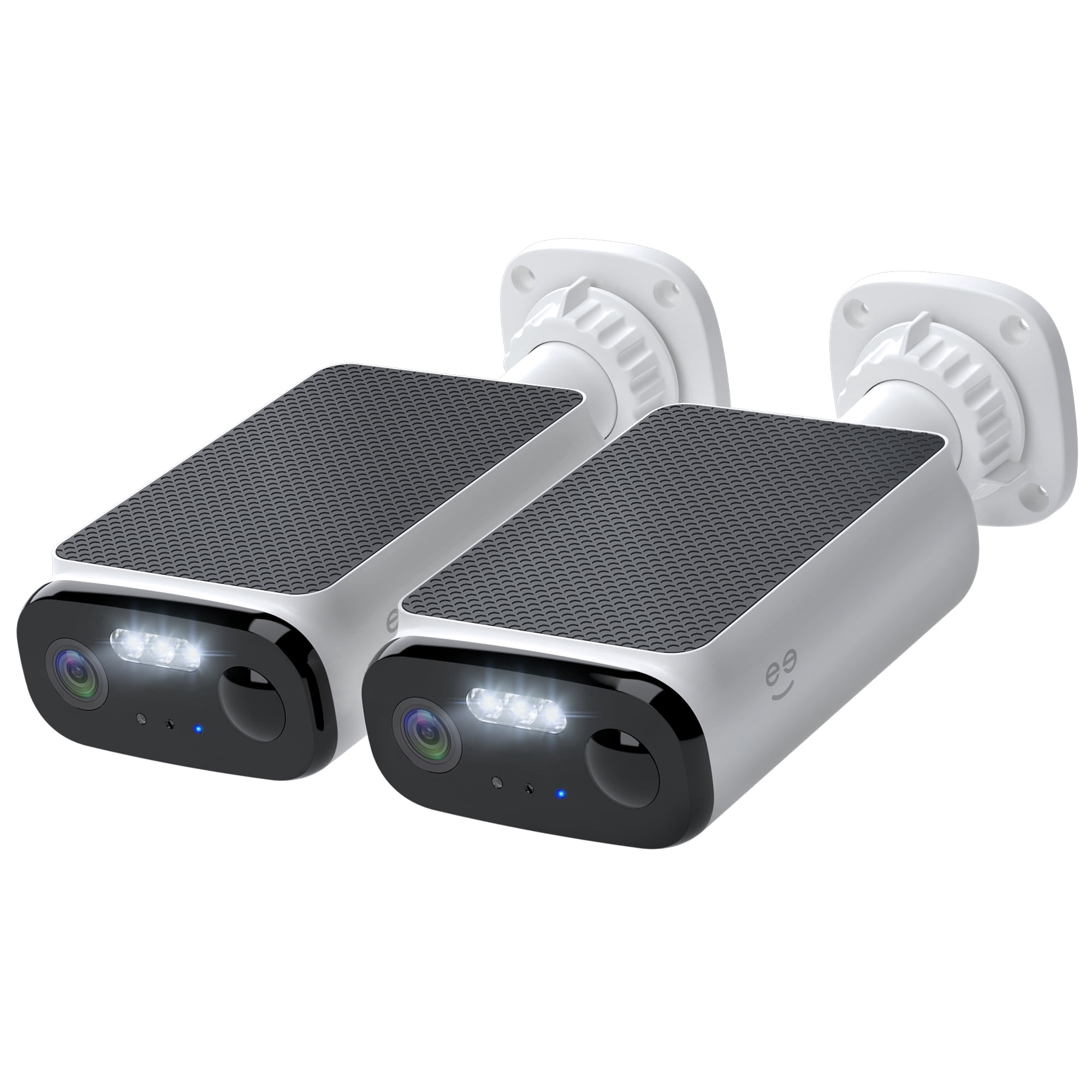 Geeni Falcon 2K+ 5MP Solar Outdoor Security Camera Dual-Band 2.4GHz & 5GHz White (2 Pack)
