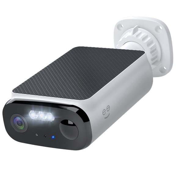 Geeni Falcon 2K+ 5MP Solar Outdoor Security Camera Dual-Band 2.4GHz & 5GHz White