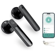 Geeni Fingerprint Door Lock - Smart Door Keyless Entry Door Knob Handle, App, Key, Voice Controlled, Bluetooth Battery-Powered Interior Exterior Lock for Home, Alexa and Google Home Compatible