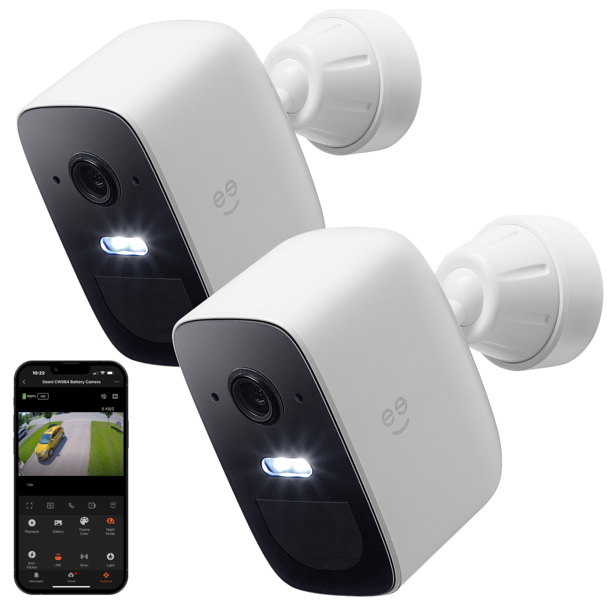 その他 Smart Battery Camera Geeni Freebird 2 Smart Battery Camera, IP65 Waterproof, Night