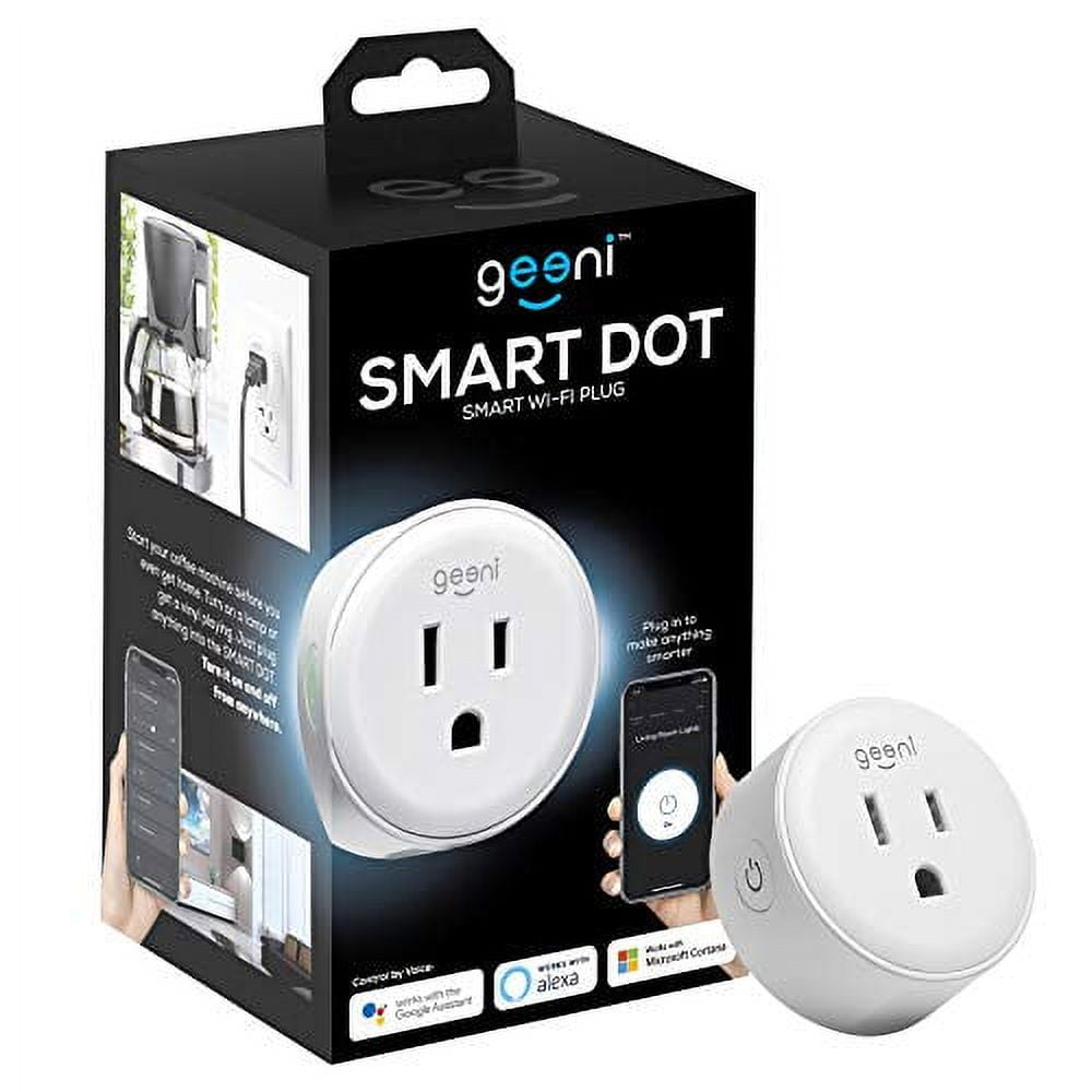 Geeni Dot Smart Wi-Fi Outlet Plug, White, 1-Pack