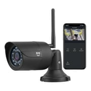 Geeni Hawk 2 Smart Security Outdoor Wired IP66 Camera | Night Vision, Motion Sensor, 2 Way Audio | Works with Alexa & Google Home | Weatherproof Black Surveillance Cam