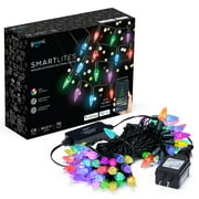 Geeni Indoor/Outdoor C6 String Lights, IP44 Weatherproof, 70 LED Lights 50ft