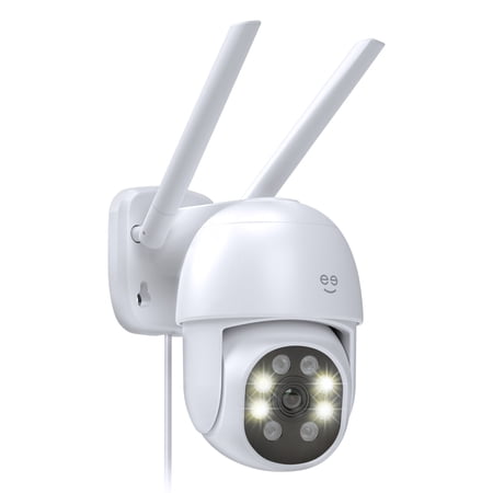 Geeni Lookout 2K Auto-Follow Pan-Tilt 2K QHD 3.7 MP PTZ Surveillance Camera, White, 1