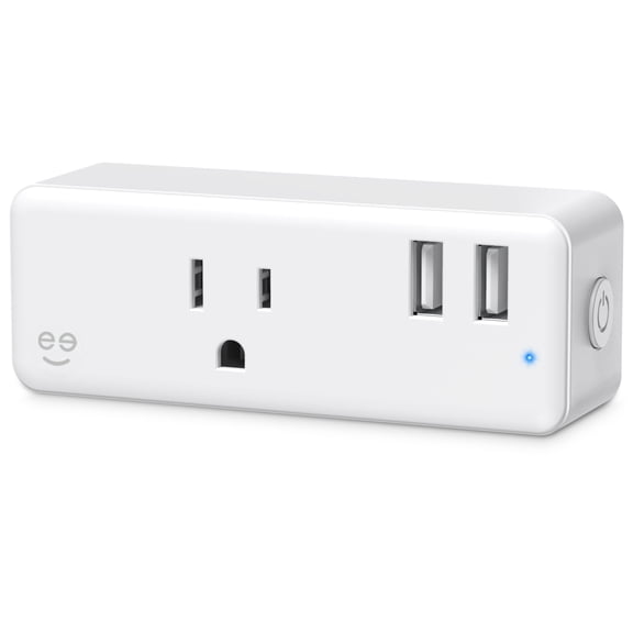 Geeni Multi Port Smart WiFi Plug, 2 USB Ports, Energy Saving, Power Monitoring, App Control