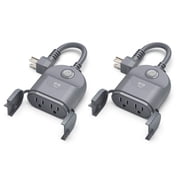 Geeni Outdoor Duo Smart WiFi Plug, Weatherproof, Timer, No Hub Required, 2 Outlets, 2-Pack