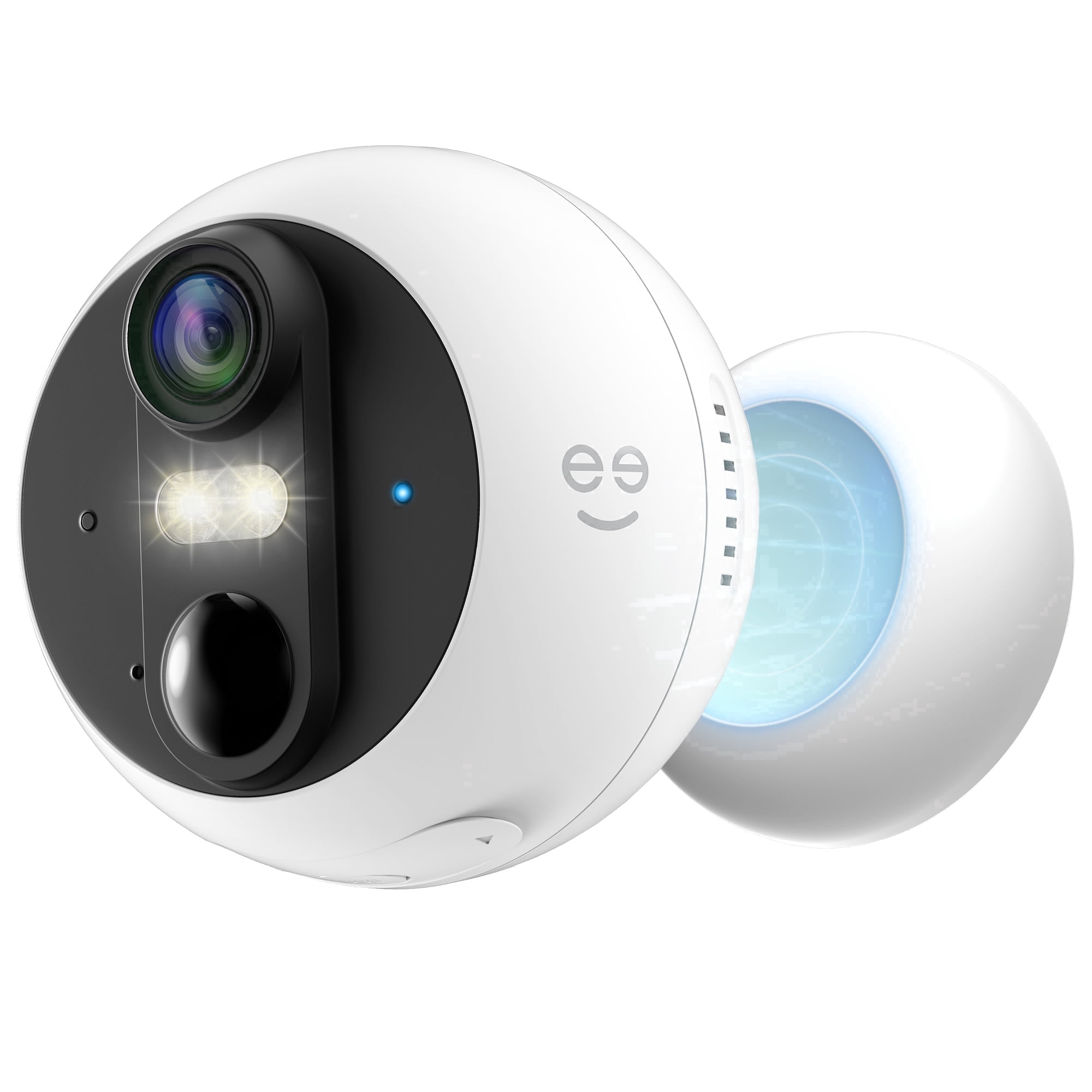 Geeni Perch 3MP Smart Magnetic Battery & Solar Wireless Camera - 2K HD Outdoor Wireless Camera Security with Color Night Vision, LED Spotlight, 2-Way Audio, & IP66 Weatherproof