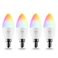 thumbnail image 1 of Geeni Prisma Plus Candle Wi-Fi LED Smart Bulb, B11 Candelabra, 4W, E12 Base 350lm Tunable and Dimmable RGB Bulb, Works with Alexa and The Google Home, No Hub Required (4 Pack), 1 of 8