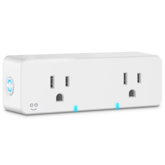 Geeni Switch Duo Double Smart Plug, White, 2 Outlets, Works with Alexa and Google Home