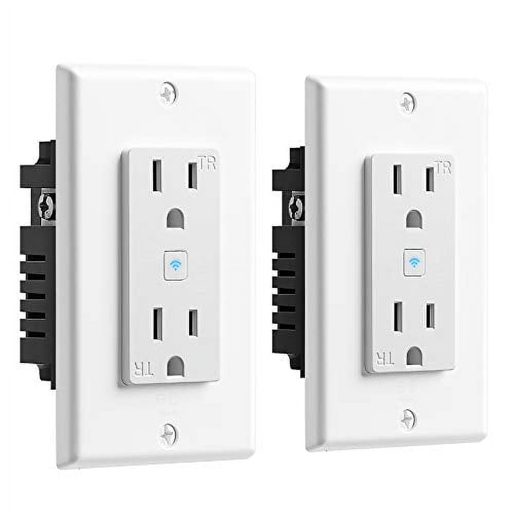 Geeni WiFi Smart Wall Outlet with Alexa Home Connection, 2Pack
