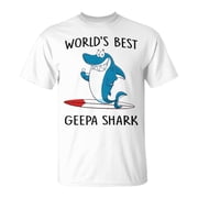 Geepa Grandpa Worlds Best Geepa Shark TShirt