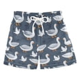 thumbnail image 1 of Geese Bird Pattern Swim Trunks Quick Dry Beach Pool Board Shorts Lightweight Stylish Print Sizes 2T to XL, 1 of 8
