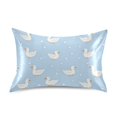 thumbnail image 1 of Geese Dot Pattern Pillowcase Queen Size 30''x20'' Satin Double-Sided Print Soft Wrinkle Resistant, 1 of 9